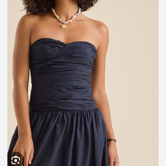 Altar'd State Midnight Blue Strapless Midi Dress - Picture 8 of 12